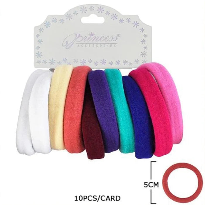 10-Piece Seamless Soft Hair Tie Set – No-Damage Multi-Color Elastic Hair Bands for Girls & Women (RB-011D1)
