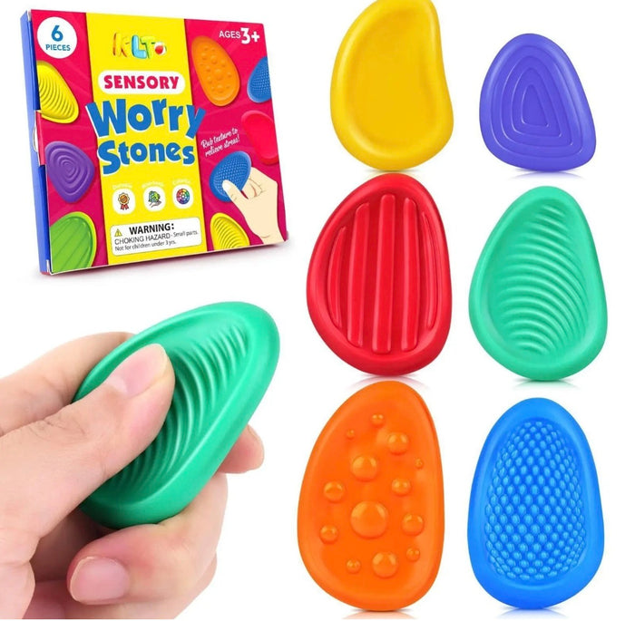 6pc Sensory Fidget Worry Stones