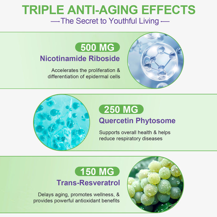 acentiallabs LIPOSOMAL Nicotinamide Riboside ,900 MG+ Resveratrol,BOOST NAD+ ANTI-AGING Bagged Capsules