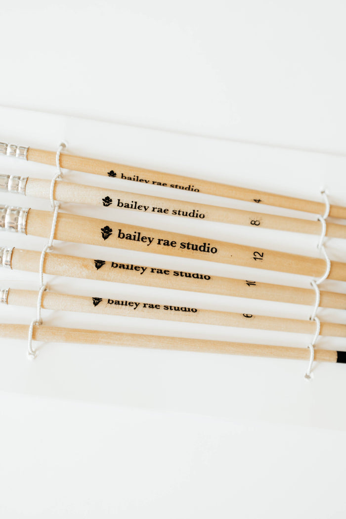 Bailey Rae Studio 6 Piece Round Tip Watercolor Brush Set