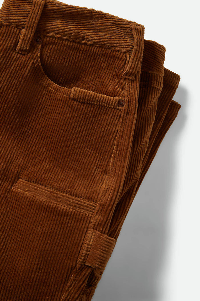 Men's Builders Carpenter Stretch Pant in the color Washed Copper Corduroy - Additional Laydown image