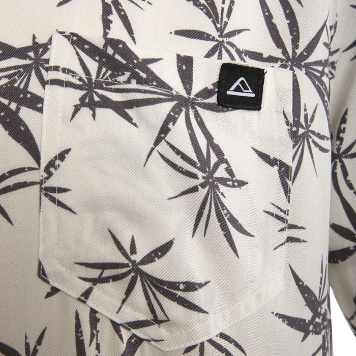 Camisa Men Manga Corta Palms Beige
