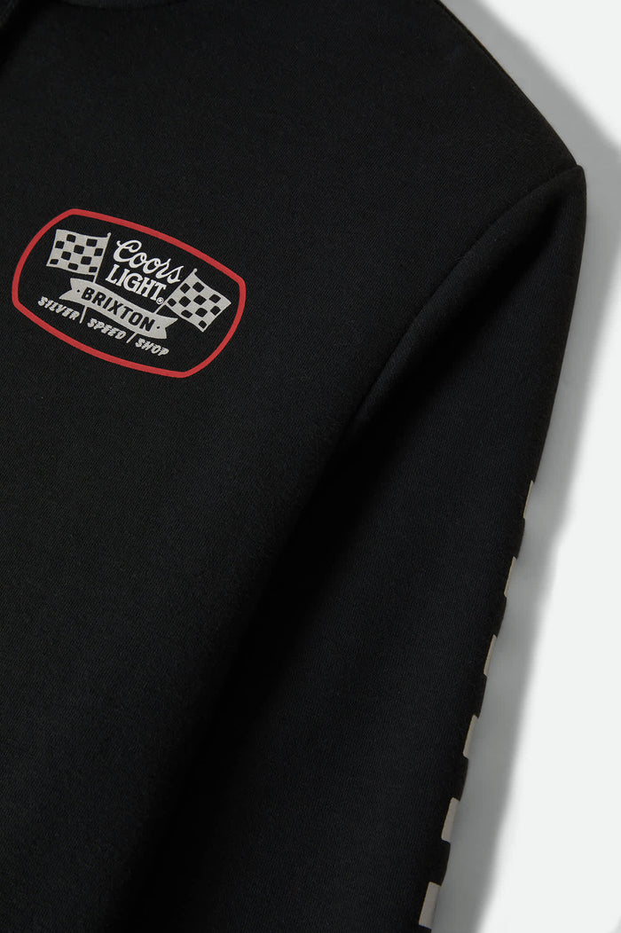 Men's Coors Light Pit Stop Hoodie in the color Black - Additional Laydown image