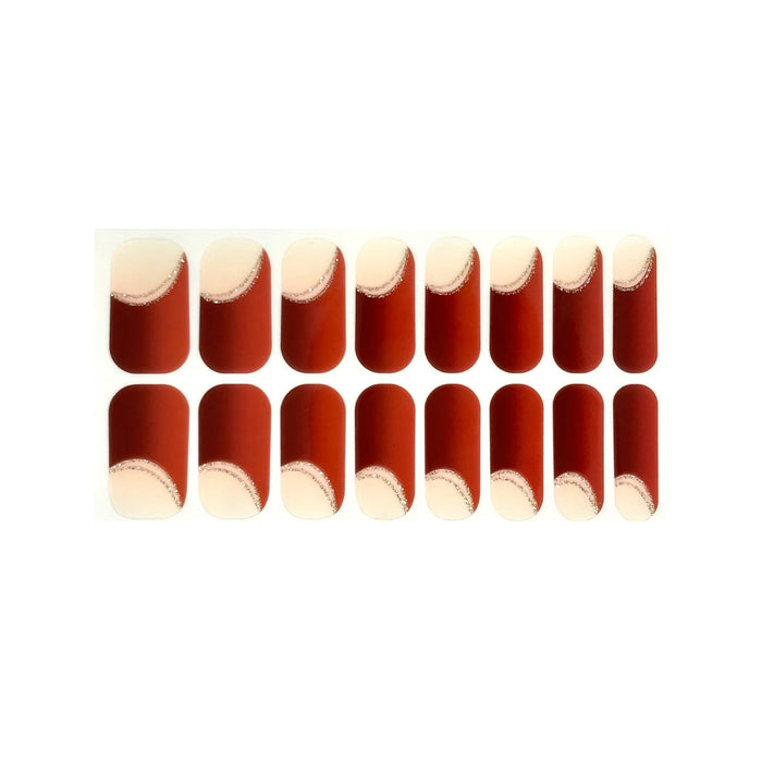 French Tips - Hazelnut Gold Halo Nail Wraps
