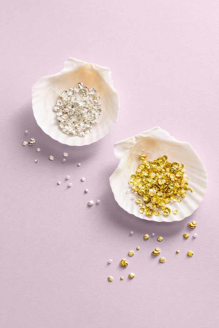 Gold Coquille Charms