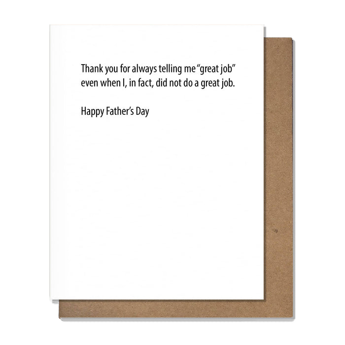 Great Job Dad - Father's Day Card