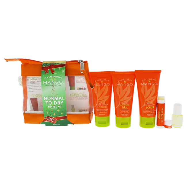 Mango to Go Travel Kit - Normal to Dry Skin by California Mango for Unisex - 6 Pc