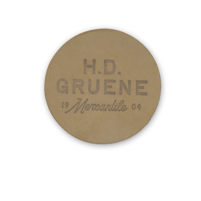 Merc Logo Leather Coaster