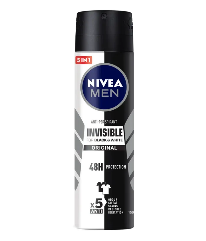 NIVEA Black & White Invisible Original Anti-Perspirant Deodorant Spray - 150ML (N)