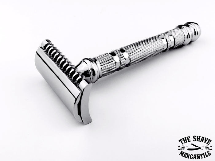 Parker 24C Open Comb Double Edge Safety Razor - Chrome