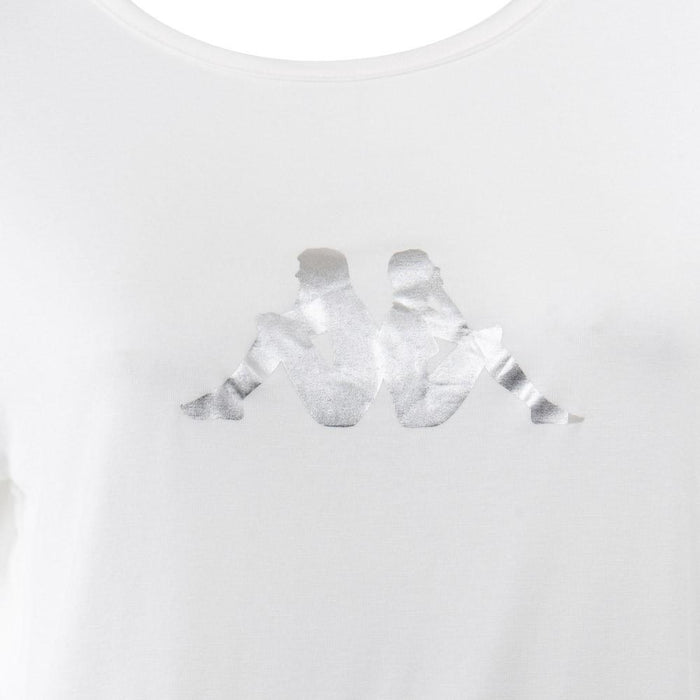 Polera Blanca Logo Plata
