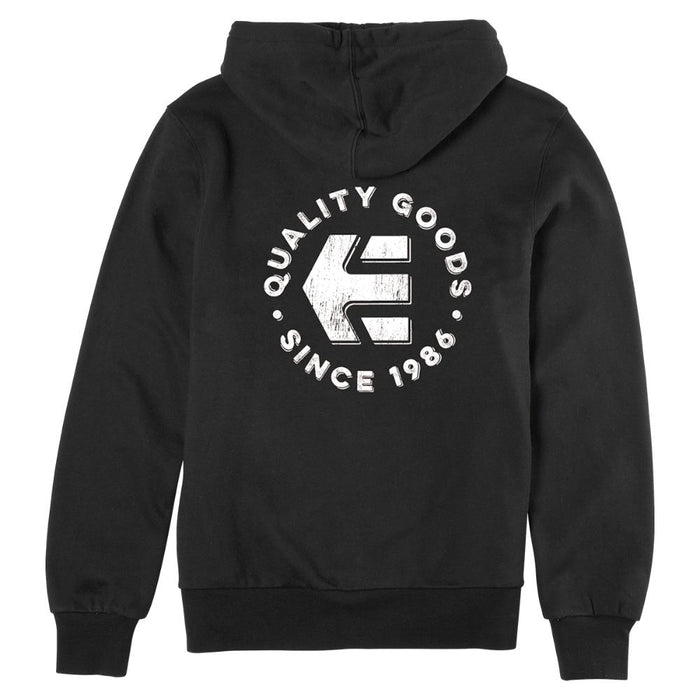 Poleron Men Zipper Since 1986 Hoodie Black White