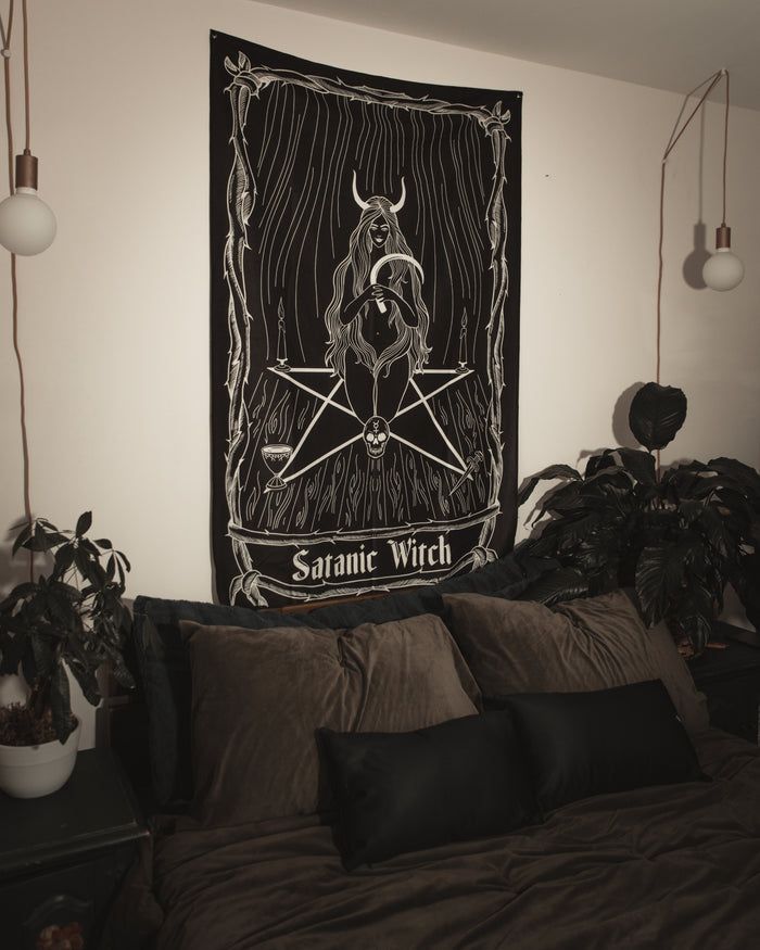 Satanic Witch Wall Tapestry
