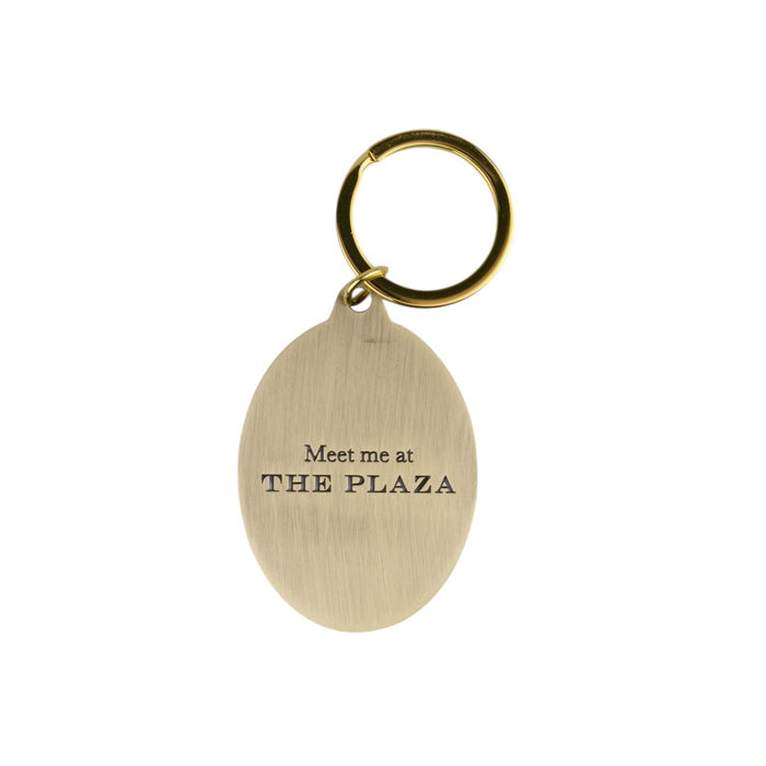 Plaza Hotel bronze keychain rear view