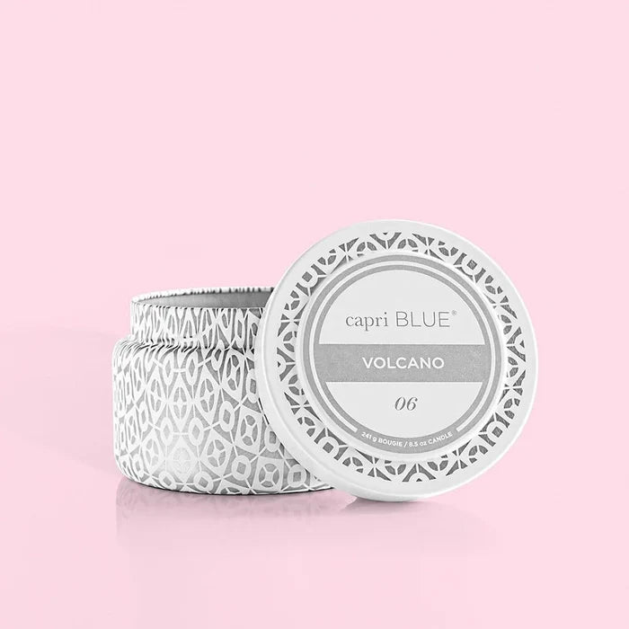 White Printed Travel Tin
