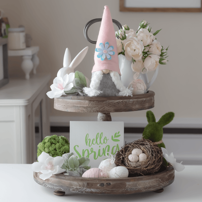 3 Spring Gnomes, Pink, Blue, Green