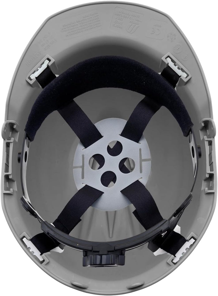 4 Point Ratchet Gray Hard Hat - HH10GY4P - Gray