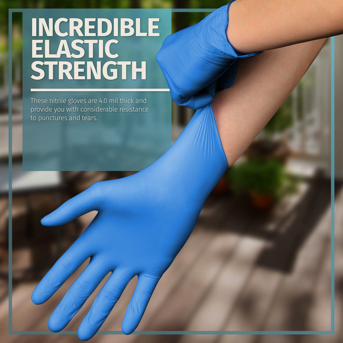 4.0 Mil - Nitrile Gloves - 50 Pairs + 1 pair of cotton Gloves