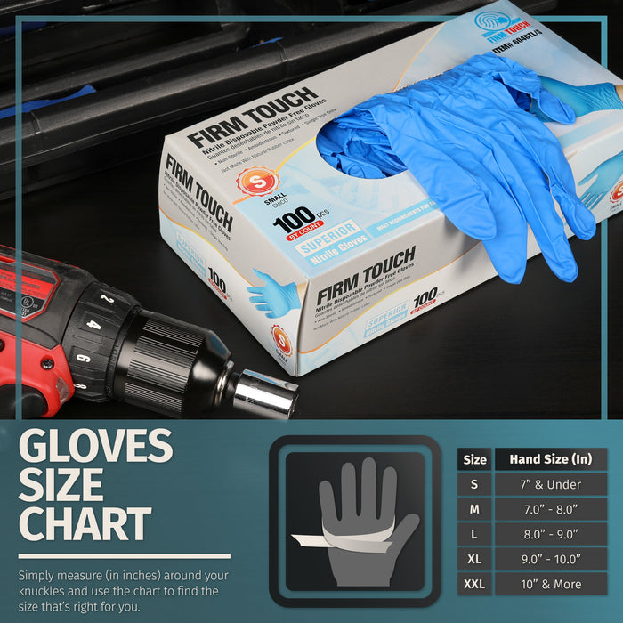 4.0 Mil - Nitrile Gloves - 50 Pairs + 1 pair of cotton Gloves