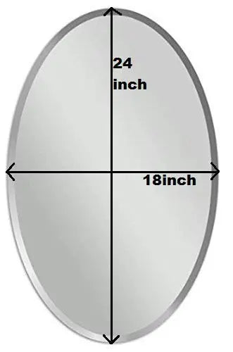 Accent Modern &amp; Beveled Oval Mirror