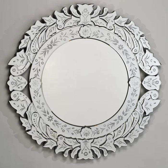Accent Silver Round Wall Mirror
