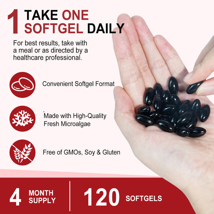 acentiallabs Astaxanthin from microalgae ·triple strength 12MG per serving 120 Softgels Bagged Capsules