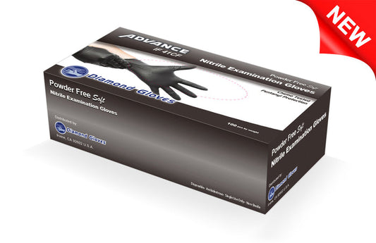 Advance IF41 Exam Black Nitrile Gloves, Small