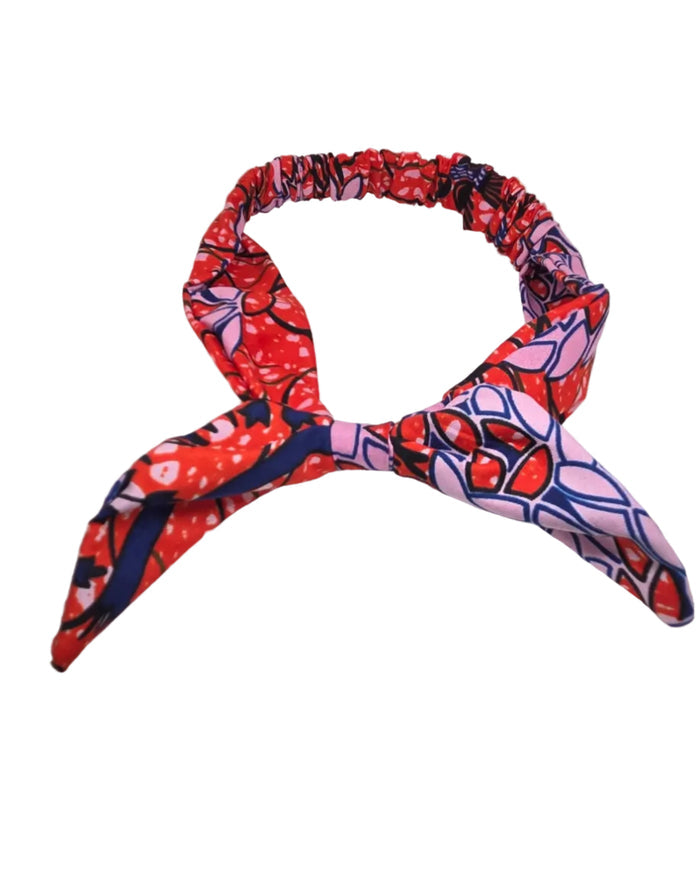 Orange-Red-Light Purple Bow-Tie (Small/Kid Head/20in)