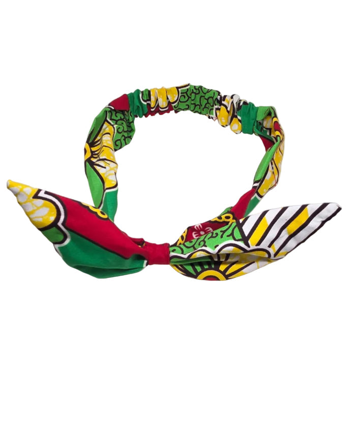 Green/Yellow/Red Bow-Tie (Medium/Regular Adult Head/23in)