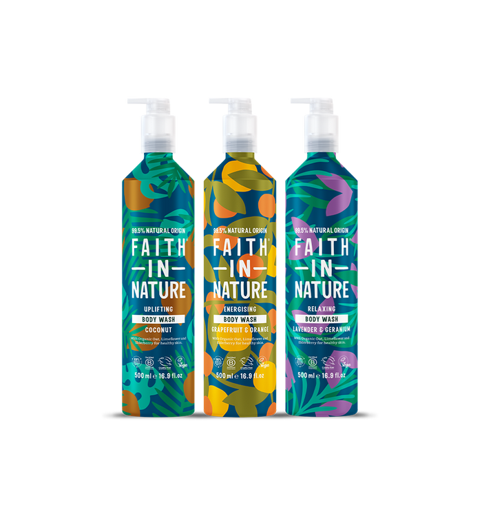 Aluminium body wash trio
