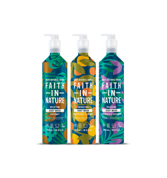 Aluminium body wash trio