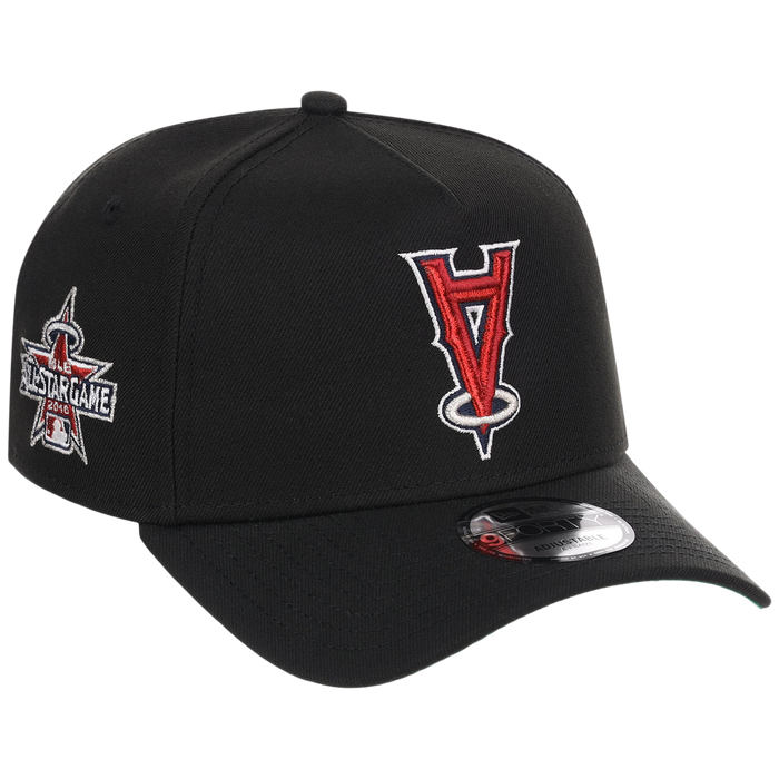 Anaheim Angels MLB Flipmode 2.0 Black Dome New Era 9FORTY A-Frame (Black/Black/Kelly Green)