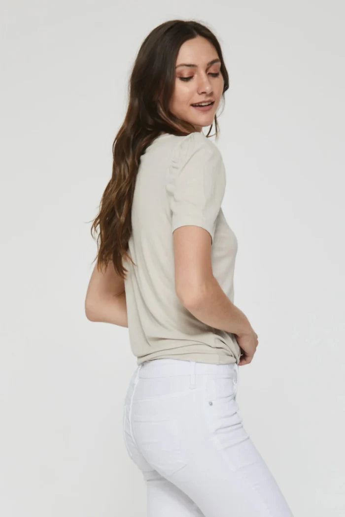 Another Love Sienna Rib Shirred Tee - Taryn x Philip Boutique