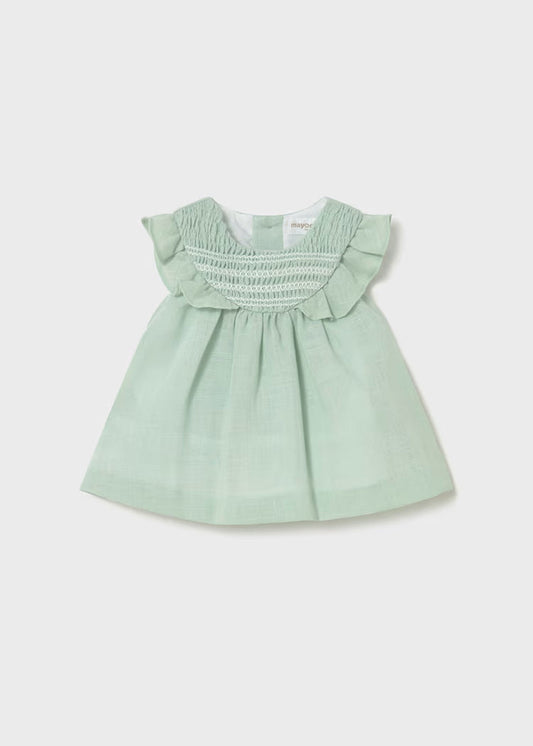 Aqua Dress with Smock