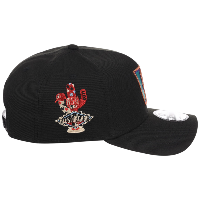 Arizona Diamondbacks MLB Flipmode 2.0 Black Dome New Era 9FORTY A-Frame (Black/Black/Kelly Green)