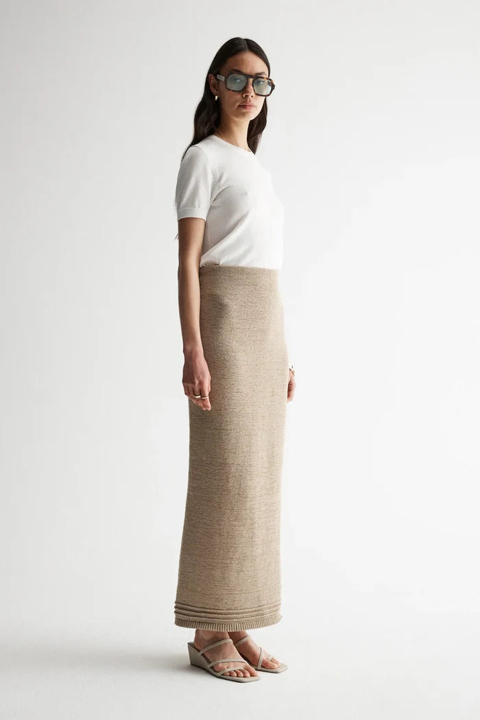 ARNU KNIT SKIRT | Taupe - Darling & Domain