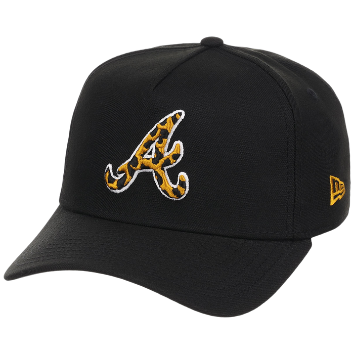 Atlanta Braves Women's New Era 9FORTY Black x Cheetah A-Frame