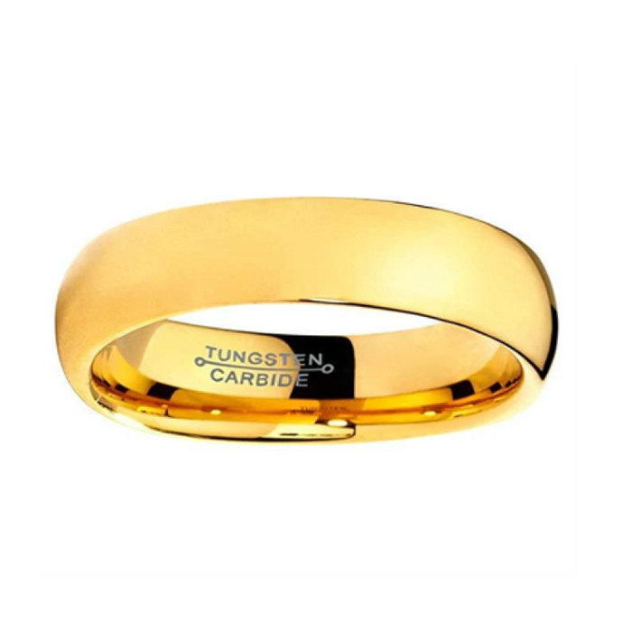 Aurelius 18K Gold IP Tungsten Wedding Band – Men’s Comfort Fit