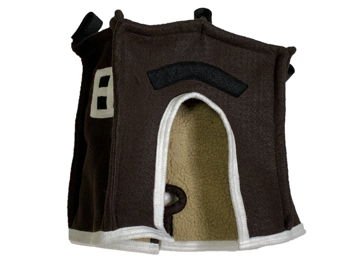 Avian Haven Hut for Pet Birds Brown