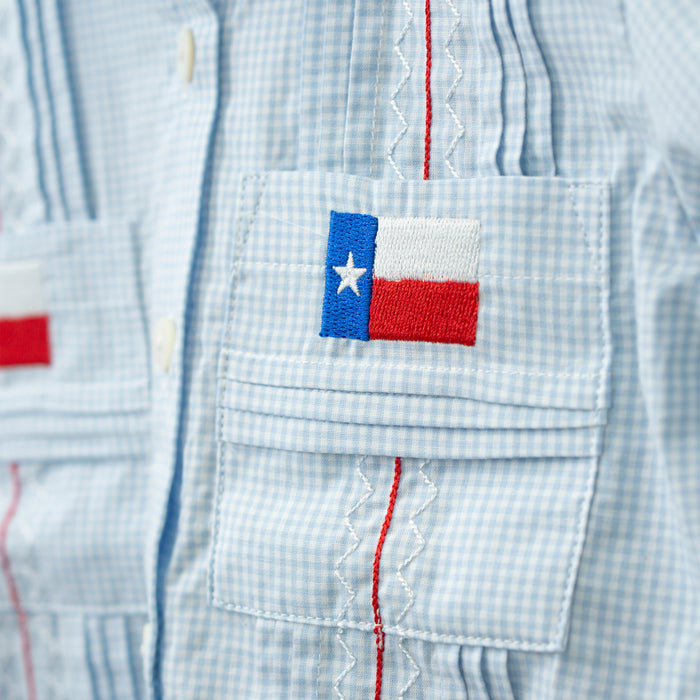 Baby Texas Flag Guayabera Shirt