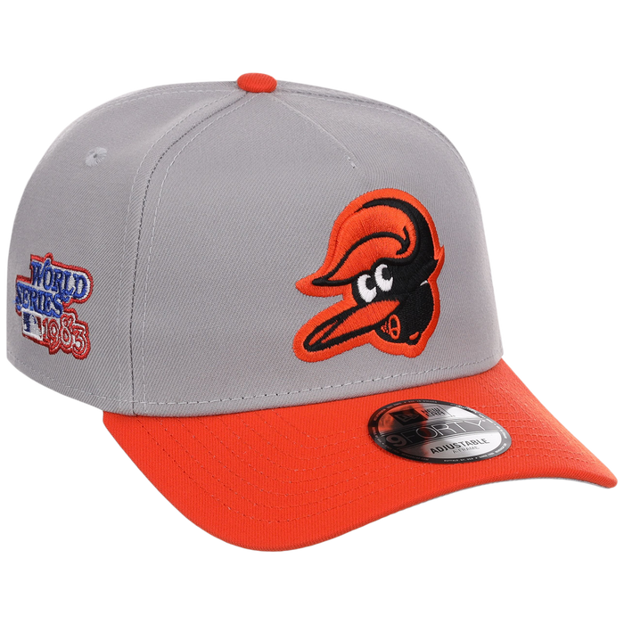 Baltimore Orioles MLB Flipmode 2.0 New Era 9FORTY A-Frame (Gray/Orange/Gray)
