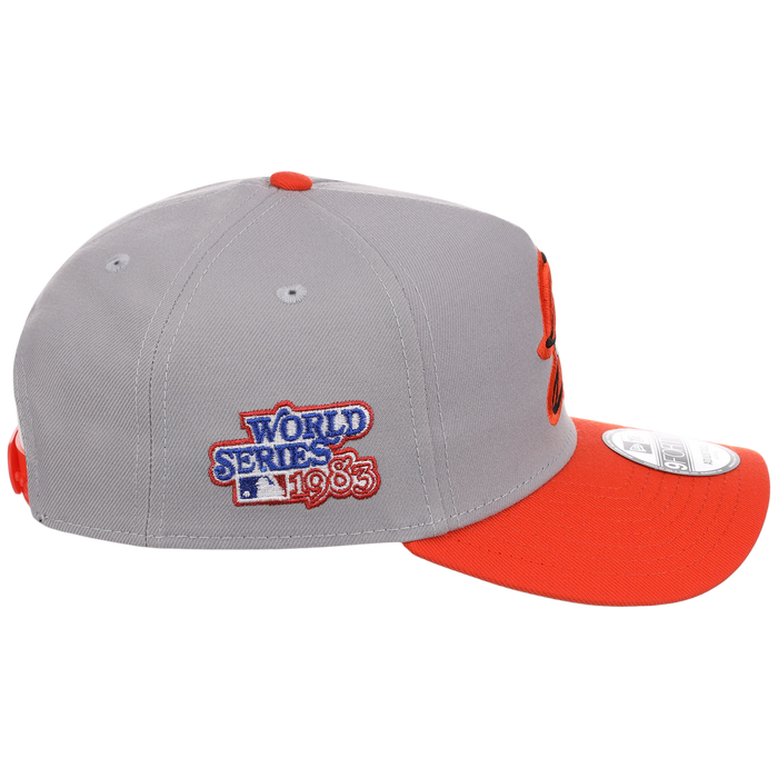 Baltimore Orioles MLB Flipmode 2.0 New Era 9FORTY A-Frame (Gray/Orange/Gray)