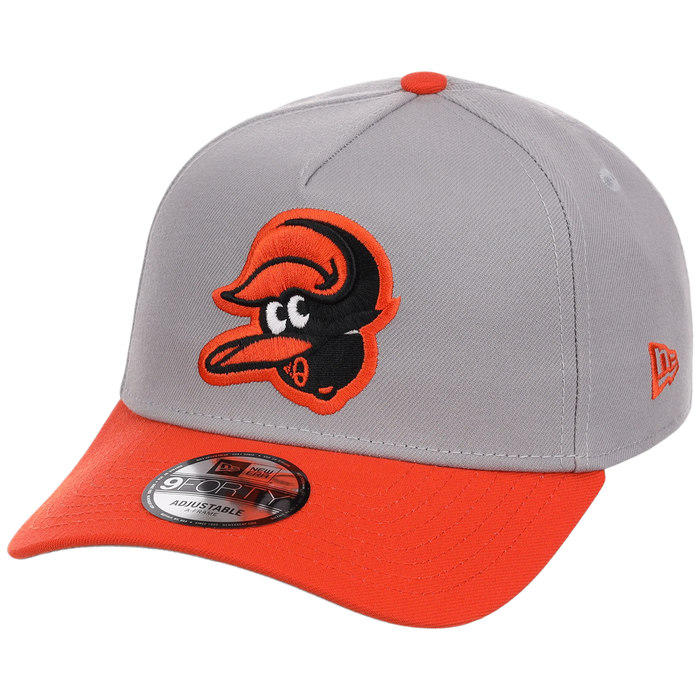 Baltimore Orioles MLB Flipmode 2.0 New Era 9FORTY A-Frame (Gray/Orange/Gray)