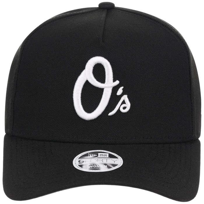 Baltimore Orioles Women's New Era 9FORTY Black A-Frame
