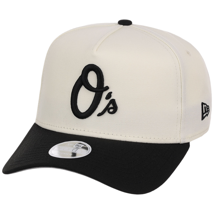 Baltimore Orioles Women's New Era 9FORTY Chrome x Black A-Frame