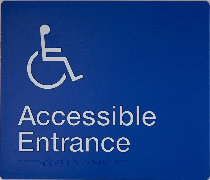 BEST BUY AE Accessible Entrance Sign Braille