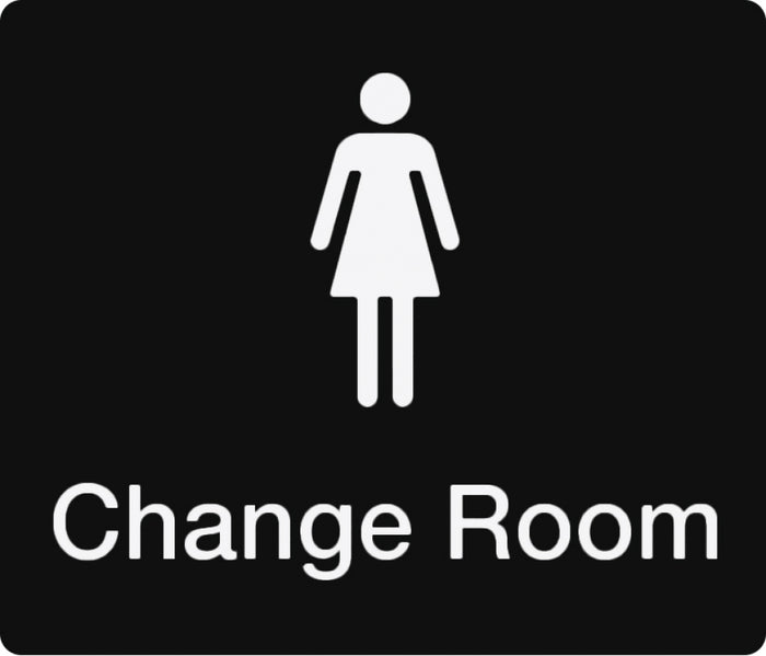BEST BUY FCR Female Change Room Sign Braille