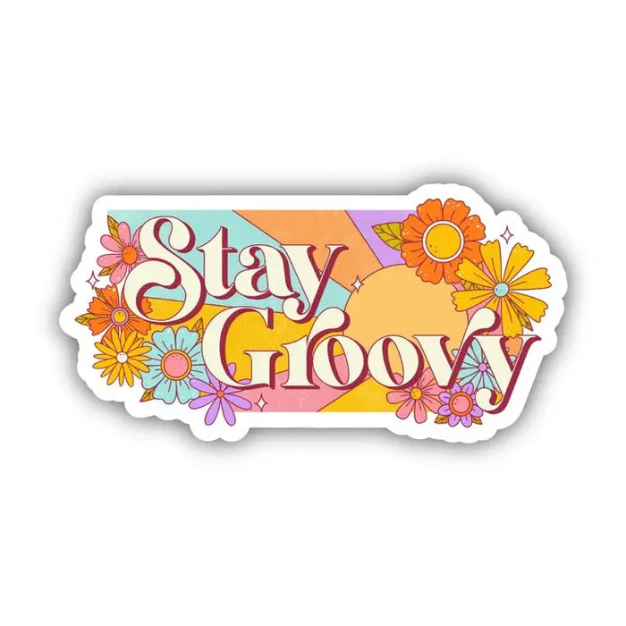 Big Moods 'Stay Groovy' Vinyl Sticker