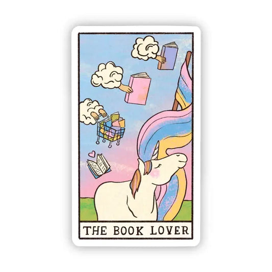 Big Moods 'The Book Lover' Tarot Card Vinyl Sticker