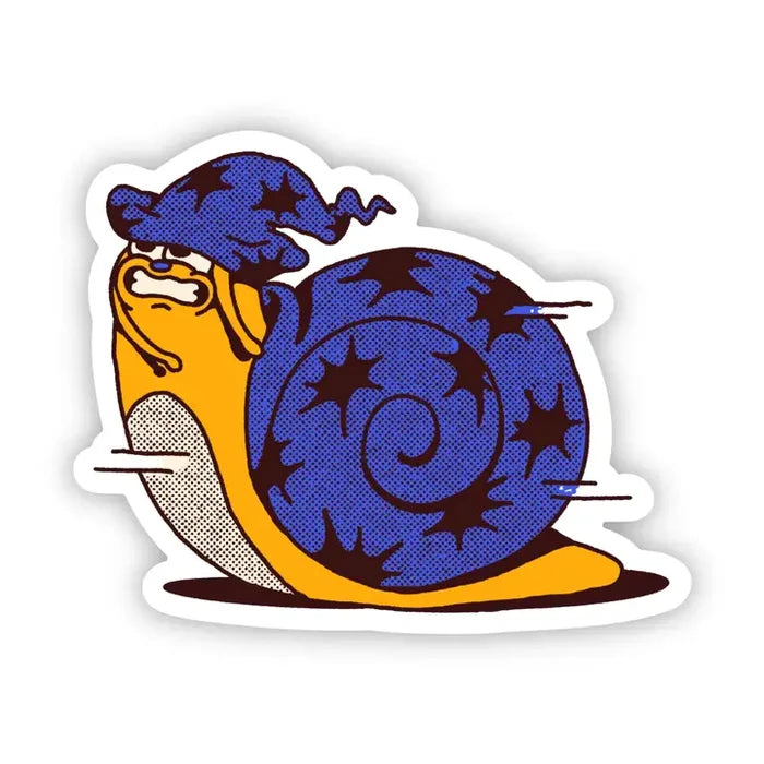 Big Moods Wizard Hat Snail Vinyl Sticker